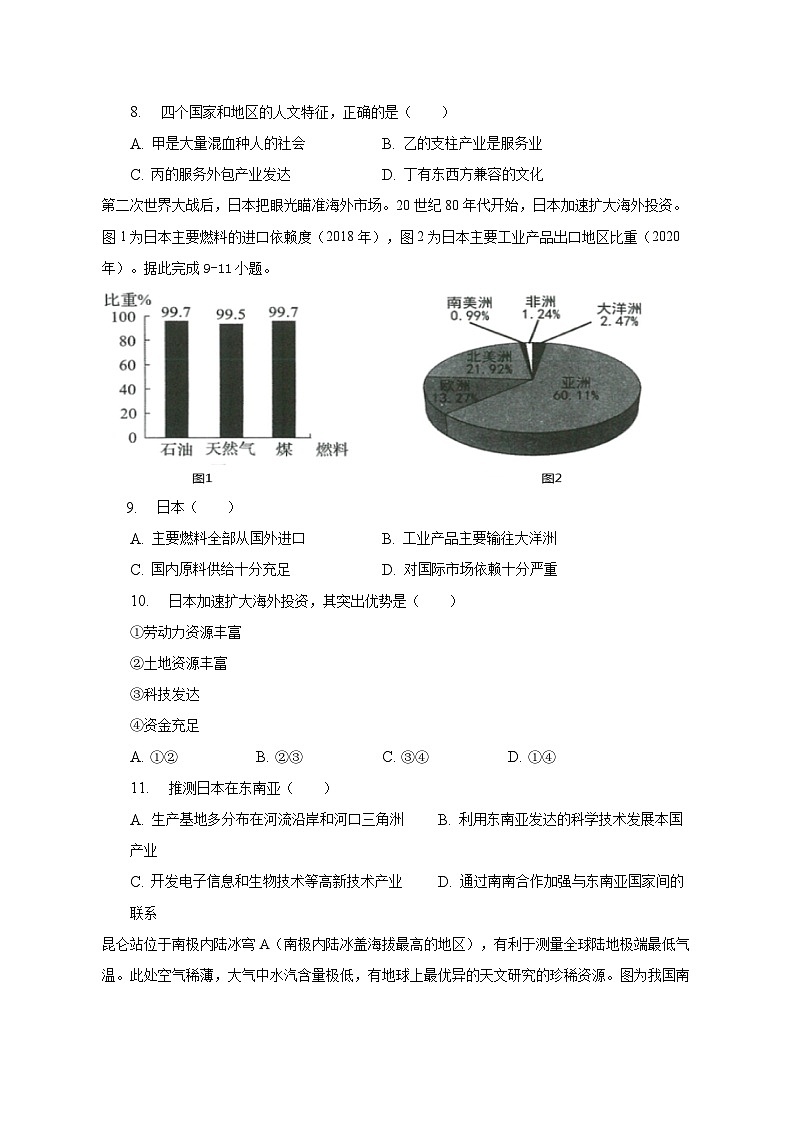 2023年山东省济南市中考地理试卷(含解析)03