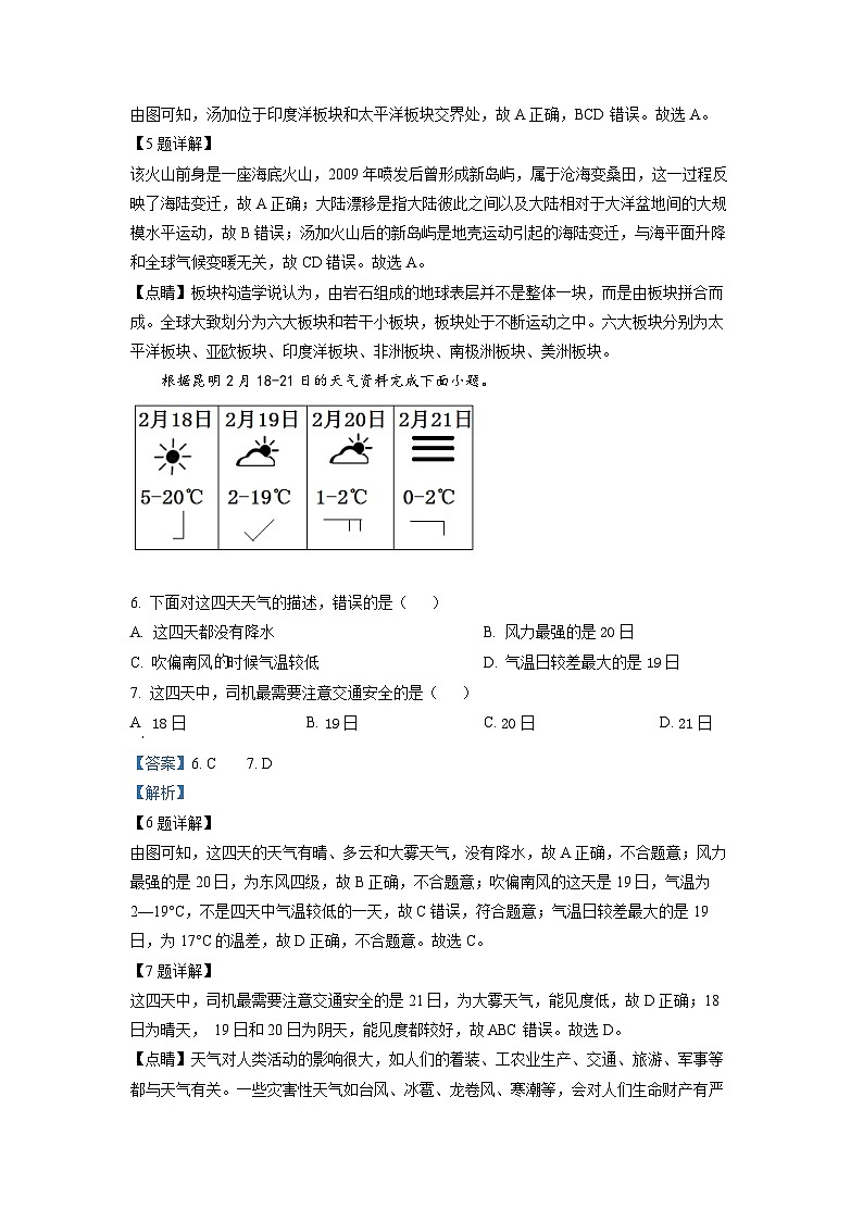 2022年云南省中考地理真题03