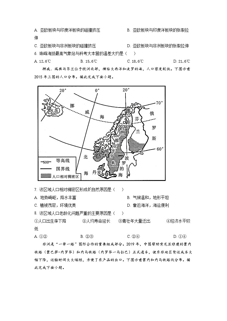2022年山东省潍坊市中考地理真题03