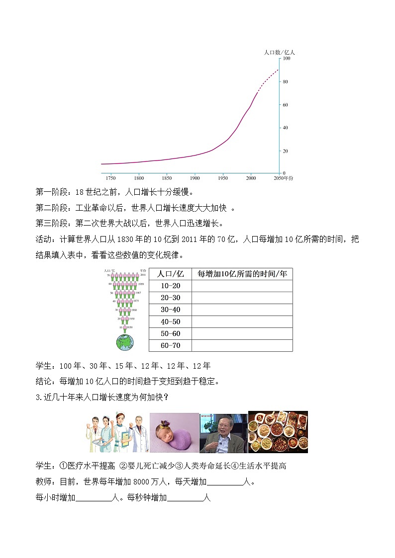 【同步教案】人教版地理七年級上冊--4.1人口與人種 教案第2頁