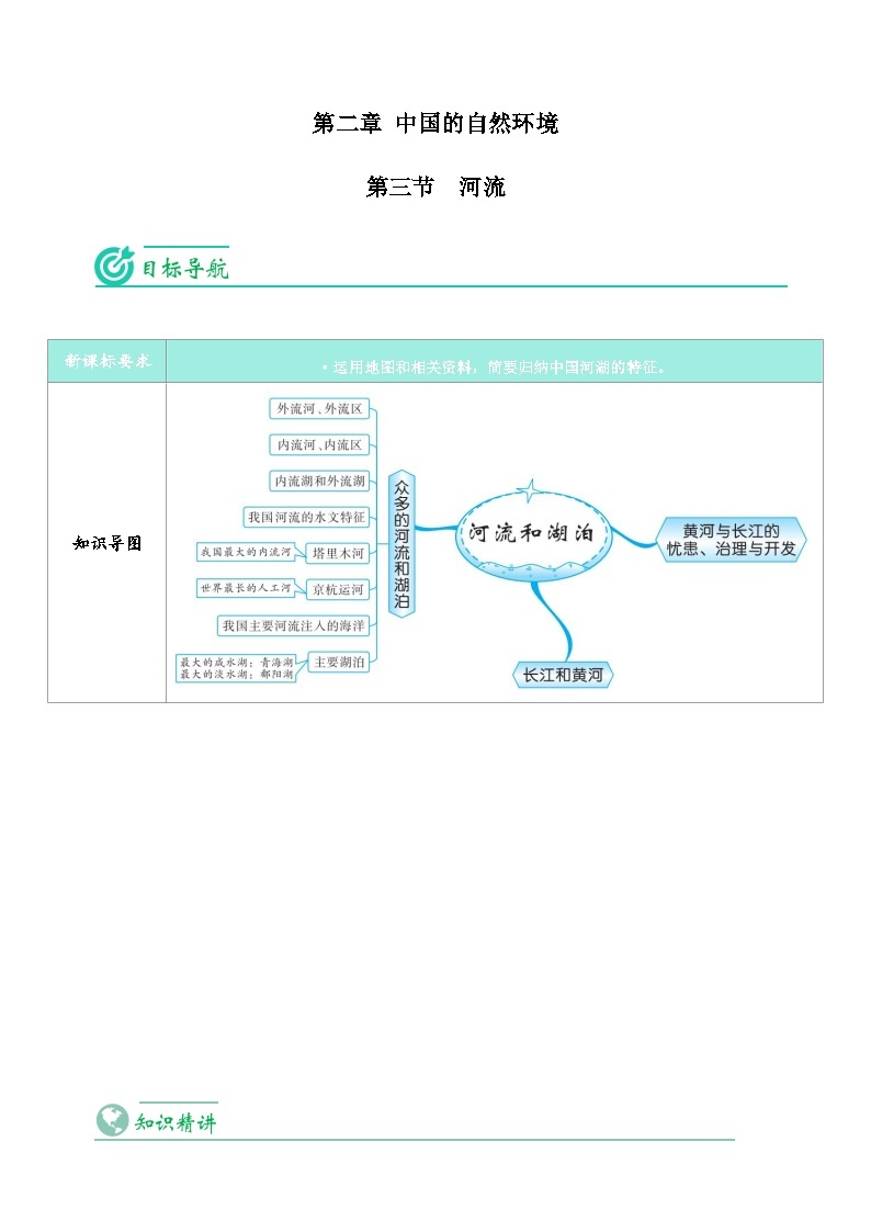 【同步讲义】人教版地理八年级上册-8.2.3《河流》讲义01