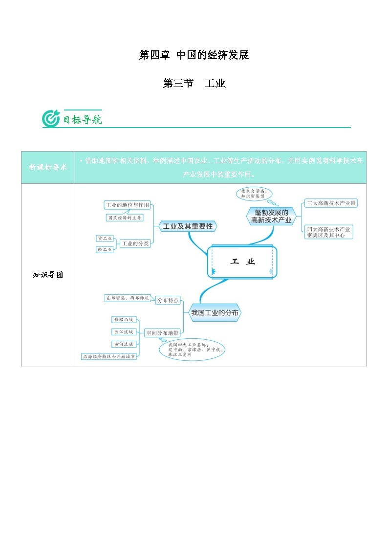 【同步讲义】人教版地理八年级上册-8.4.3《工业》讲义01