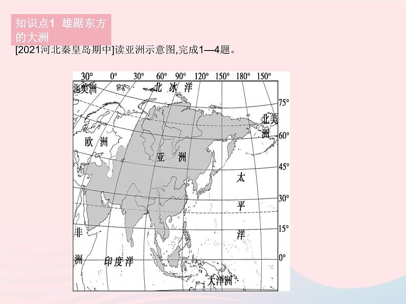 2023七年级地理下册第六章我们生活的大洲__亚洲第一节位置和范围作业课件新版新人教版第4页
