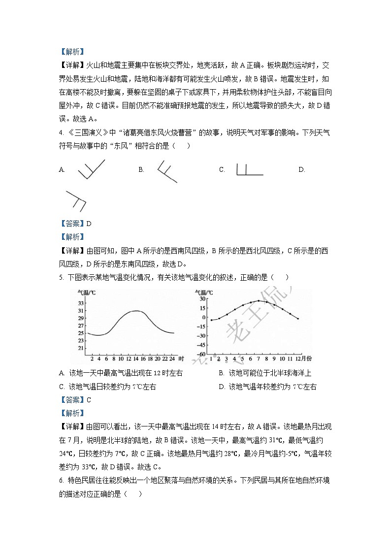 2022年山东省泰安市中考地理真题 (含解析)03