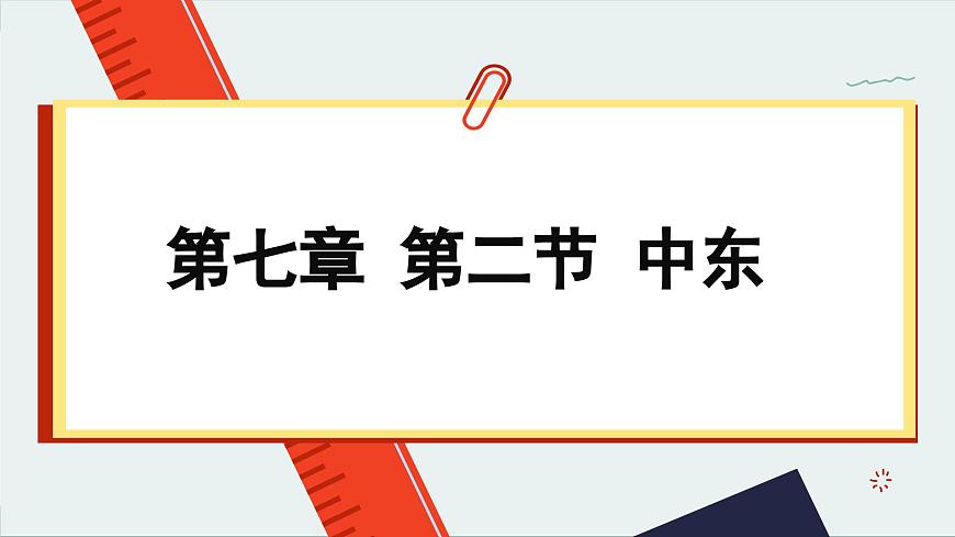 商務(wù)星球版地理七下7.2《中東》課件PPT第1頁