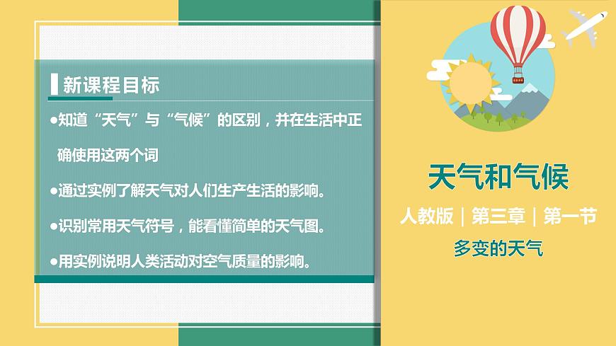 3.1多變的天氣（課件）-2023-2024學年七年級地理上冊同步精品課件（人教版）第1頁
