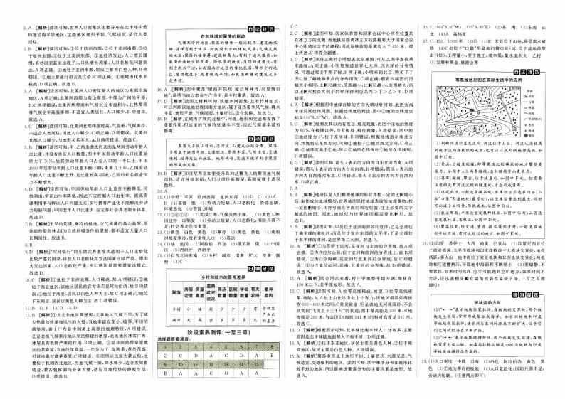 湘教版七年级上册《地理》第一、二、三章综合质量测评卷03