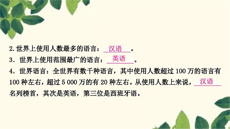 人教版地理七年级上册 第四章 居民与聚落第二节 世界的语言和宗教课件第8页