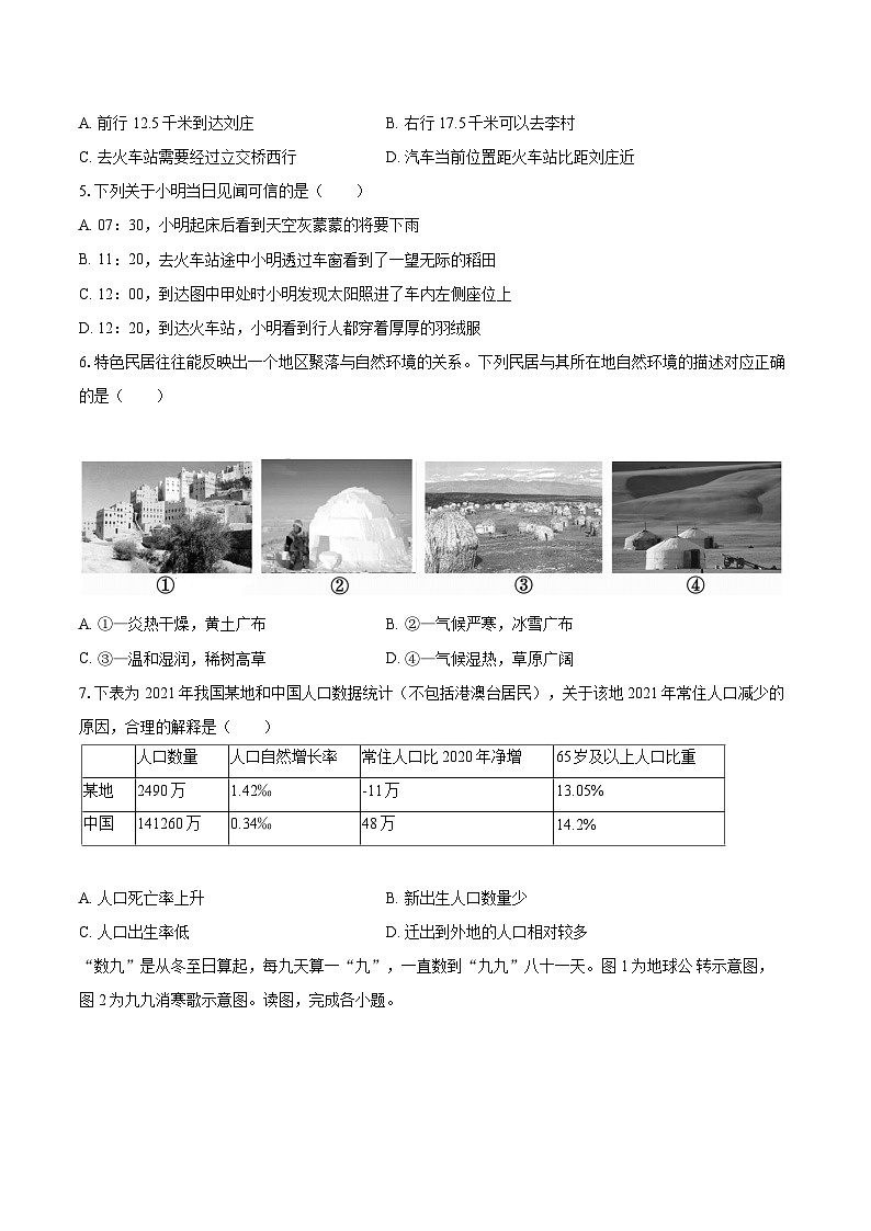 2022-2023學年湖北省咸寧市嘉魚縣七年級（上）期末地理試卷(含詳細答案解析)第2頁
