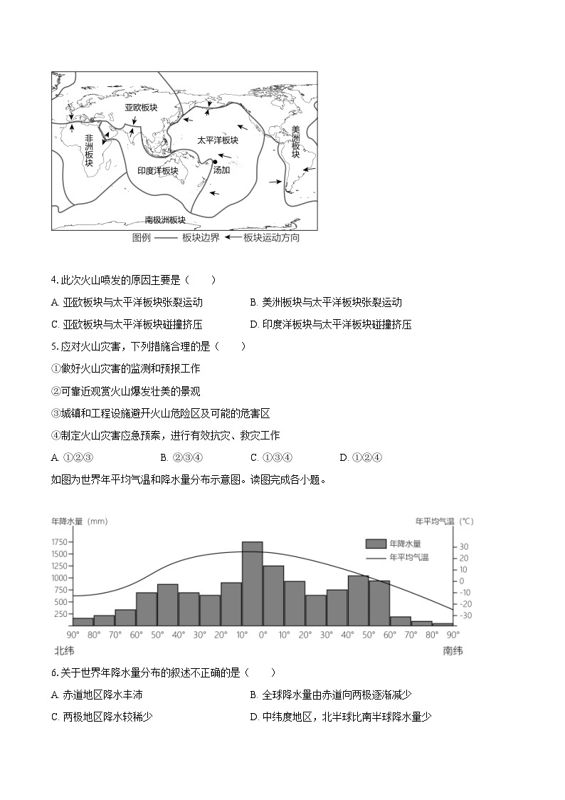 2022-2023学年江苏省盐城市滨海县七年级（上）期末地理试卷(含详细答案解析)02
