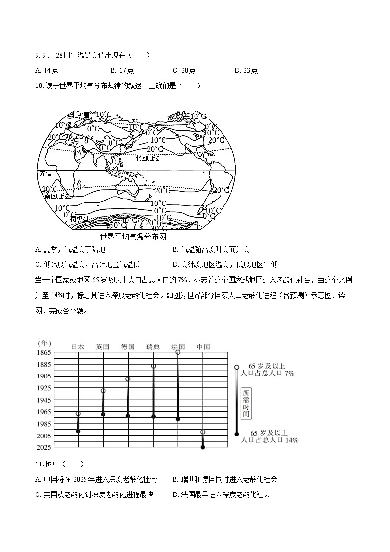 2022-2023学年吉林省长春市宽城区七年级(上)期末地理试卷(含详细答案解析)03
