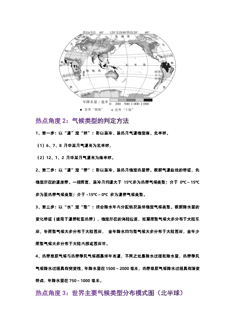 【期末复习】人教版 2023-2024学年 初中地理 七年级上册 期末专题复习 专题5 世界的气候——非选择题解题精讲（解析版+原卷版）试卷02