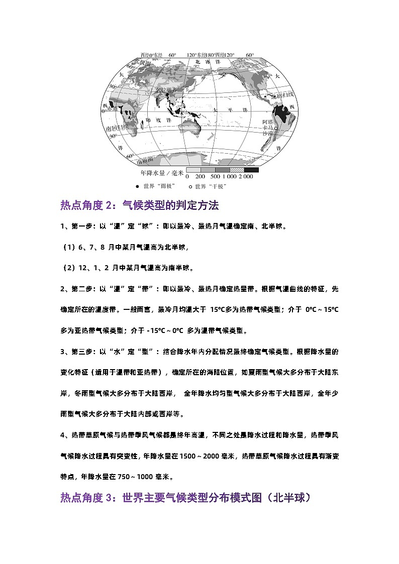 【期末复习】人教版 2023-2024学年 初中地理 七年级上册 期末专题复习 专题5 世界的气候——非选择题解题精讲(解析版+原卷版)试卷02