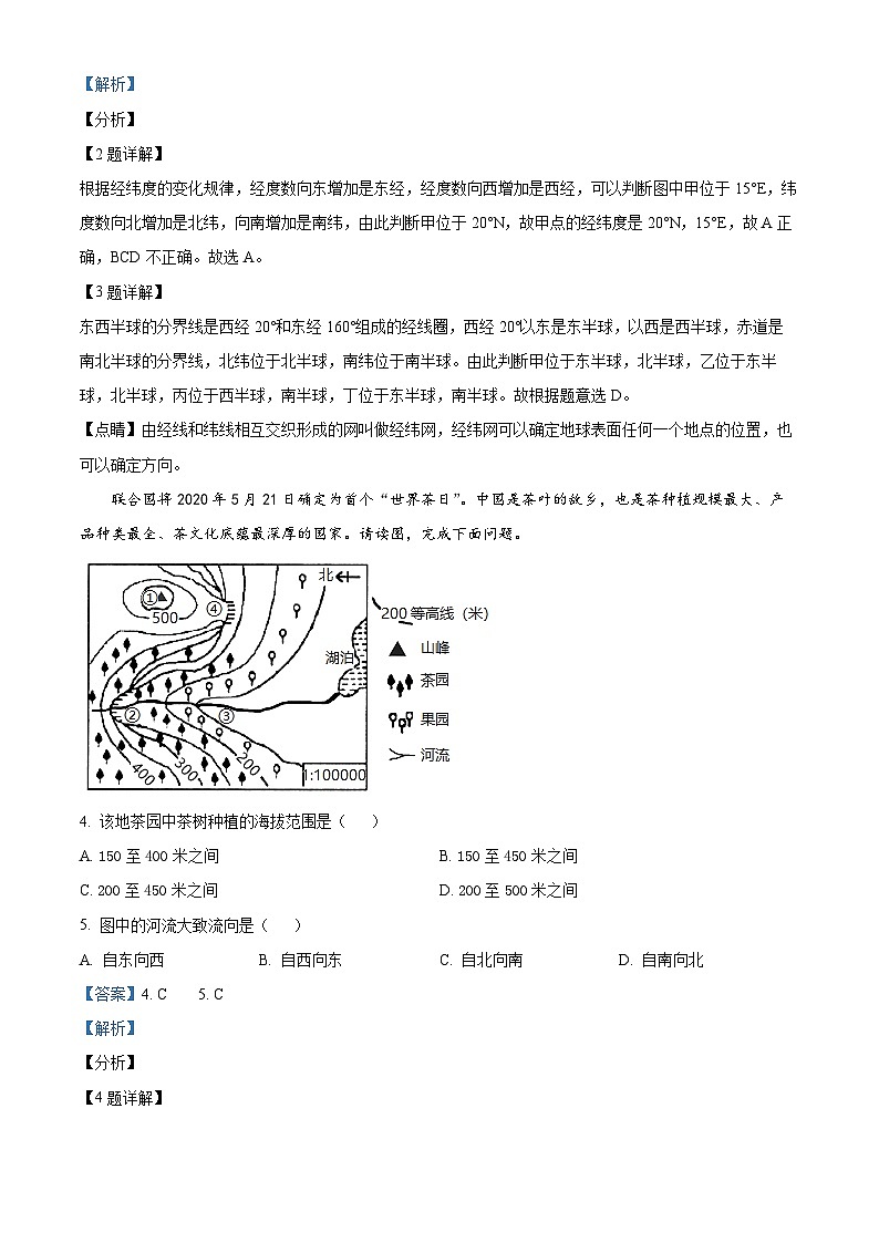 2021年辽宁省沈北新区中考二模地理试题(解析版)第2页