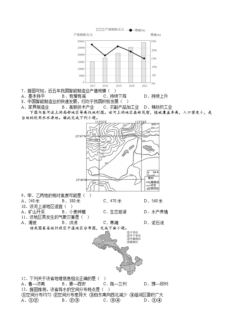 【开学摸底考】八年级地理（江苏徐州专用）-2023-2024学年初中下学期开学摸底考试卷.zip02