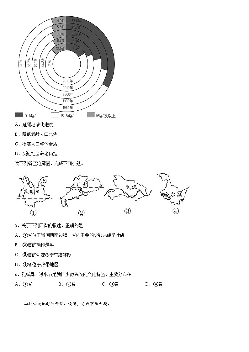 湖南省永州市双牌县2023-2024学年八年级上册期末地理试题(含解析)02