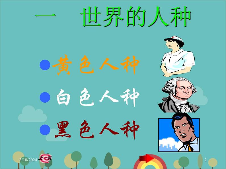 湘教版地理七年级上册 第三章第二节《世界的人种》活动课课件第2页