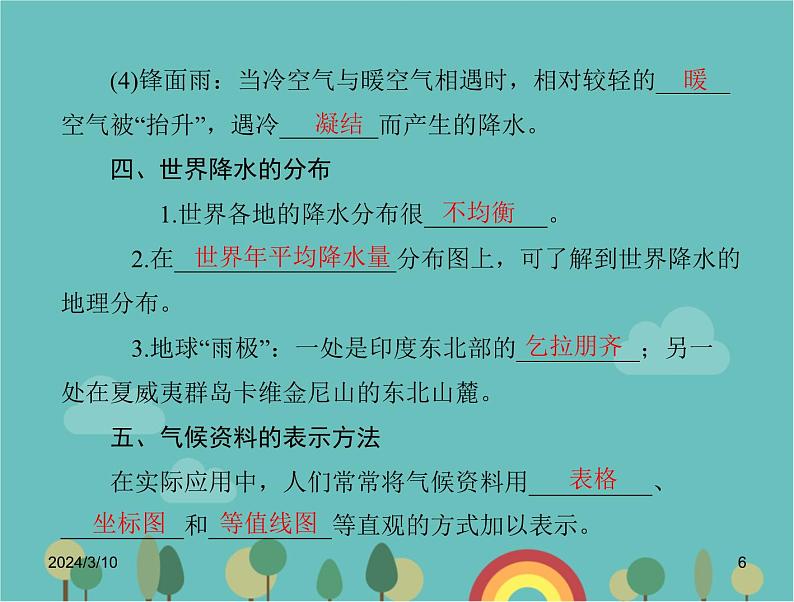 湘教版地理七年级上册 第四章《气温和降水》复习课件第6页