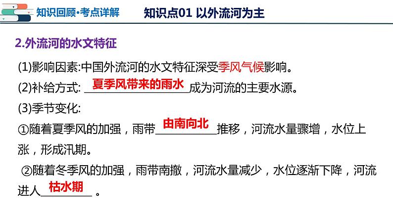 【2024会考】初中地理一轮复习 专题18 中国的河流和自然灾害-课件第8页