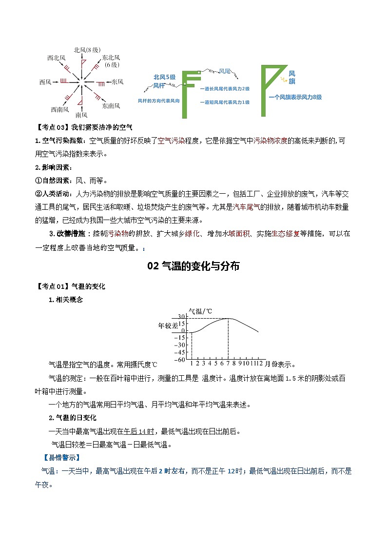 【2024年会考】初中地理一轮复习 专题05 天气与气候-知识清单(答案版)第3页