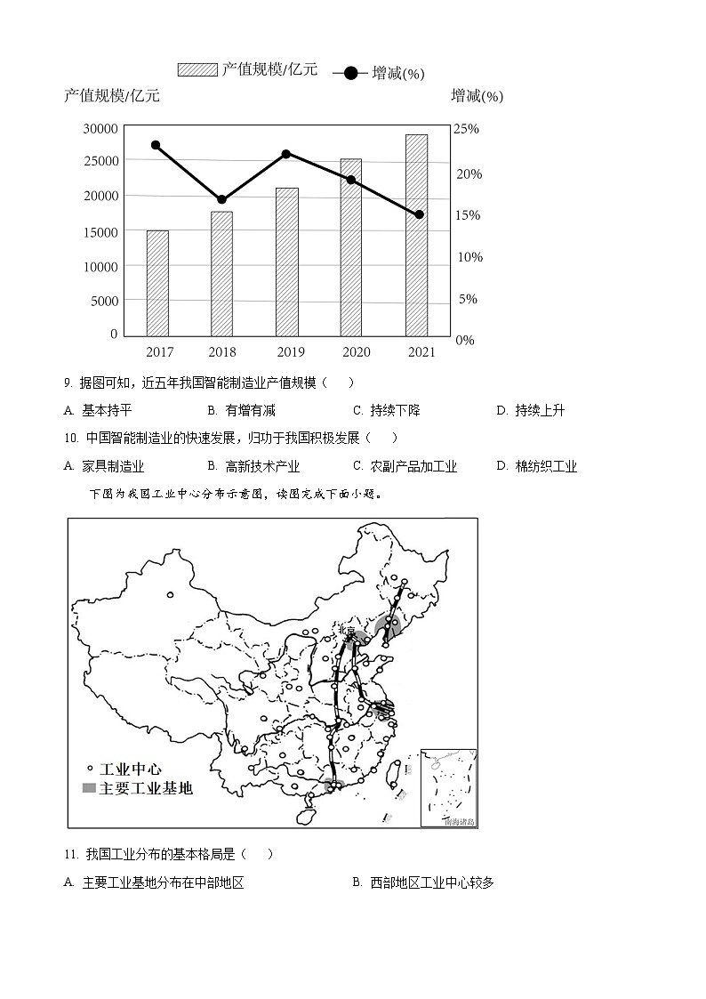河南省周口市郸城县2023-2024学年七年级下学期期中地理试题(原卷版+解析版)03