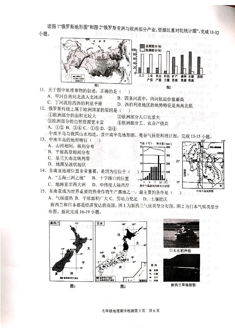 江西省吉安市吉州区部分学校+2023-2024学年七年级下学期期中地理试题第2页