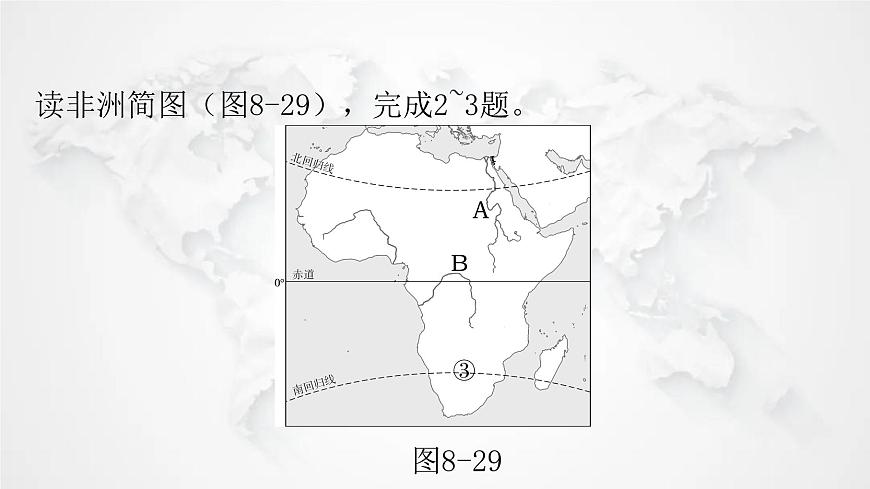 人教版七年級地理下冊第八章第三節(jié)撒哈拉以南非洲練習(xí)課件第3頁