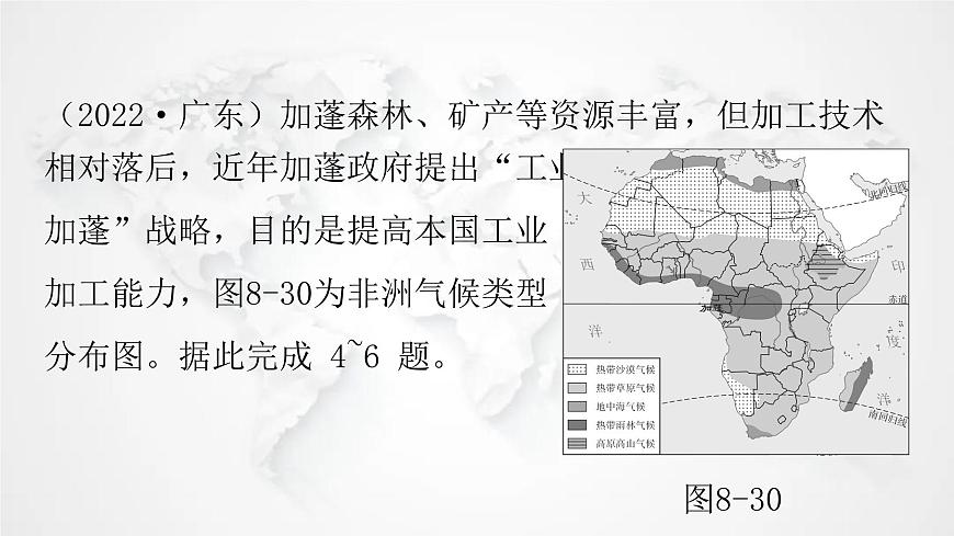 人教版七年級地理下冊第八章第三節(jié)撒哈拉以南非洲練習(xí)課件第6頁