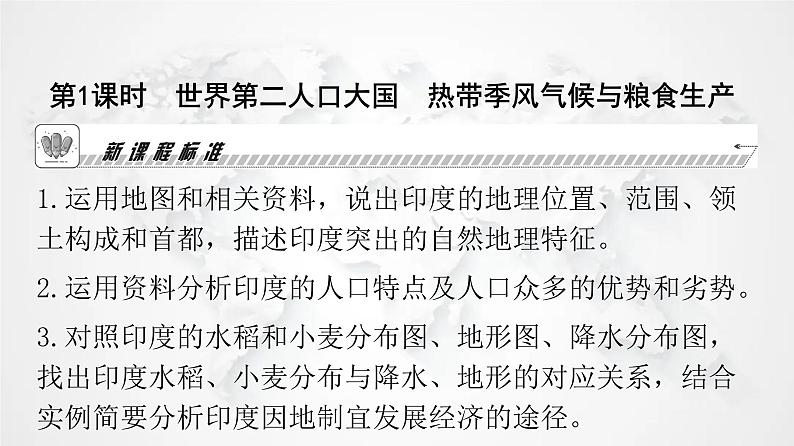 人教版七年级地理下册第七章第三节第一课时世界第二人口大国热带季风气候与粮食生产教学课件03