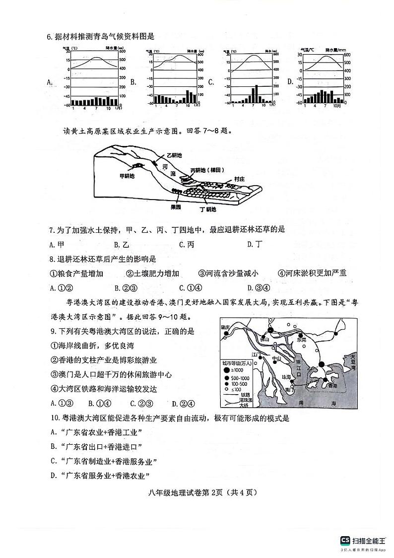 江苏省连云港市灌云县2023-2024学年八年级下学期期中地理试题第2页