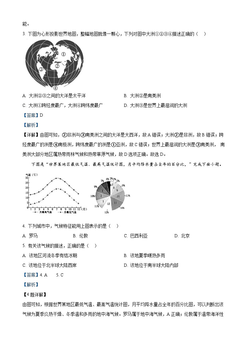 2024年湖南省邵阳市中考二模地理试题(解析版)第2页