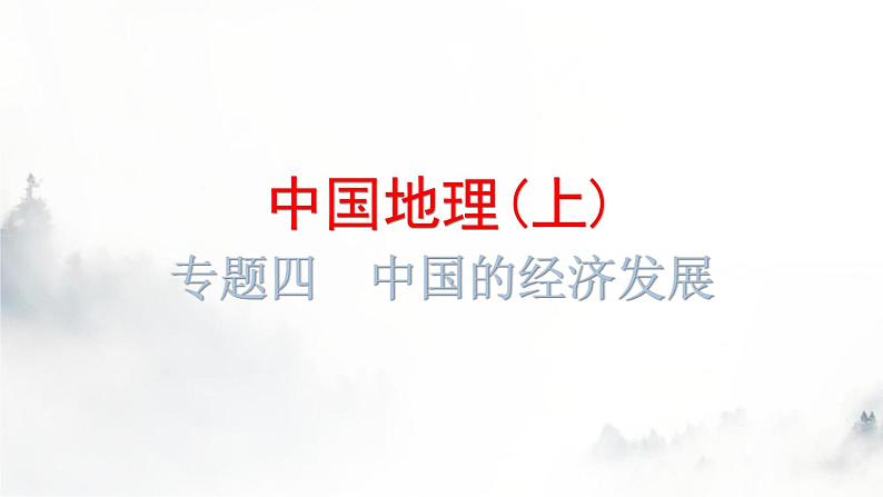 中考地理复习中国地理(上)专题四中国的经济发展教学课件第1页