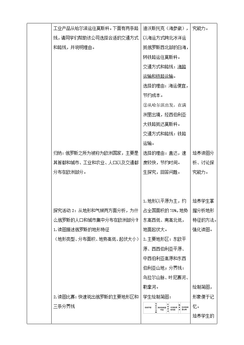 粵教版七年級下冊 第八章第3節(jié)《俄羅斯》教案第3頁