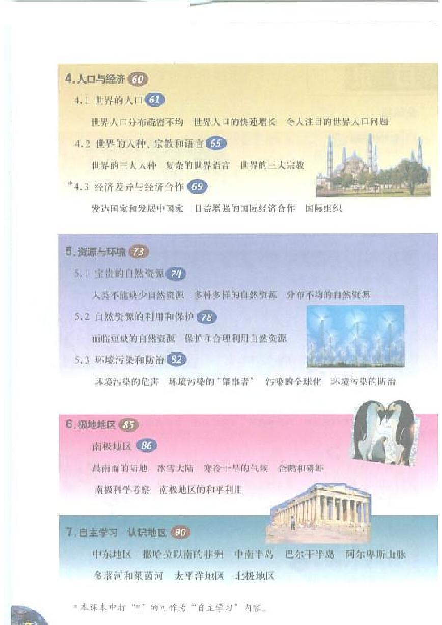 六年級下冊地理滬教版電子課本第3頁