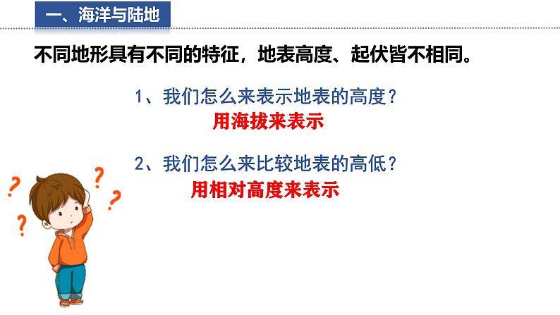 3.2.1 世界的地形 课件 -2024-2025学年地理湘教版(2024)七年级上册05