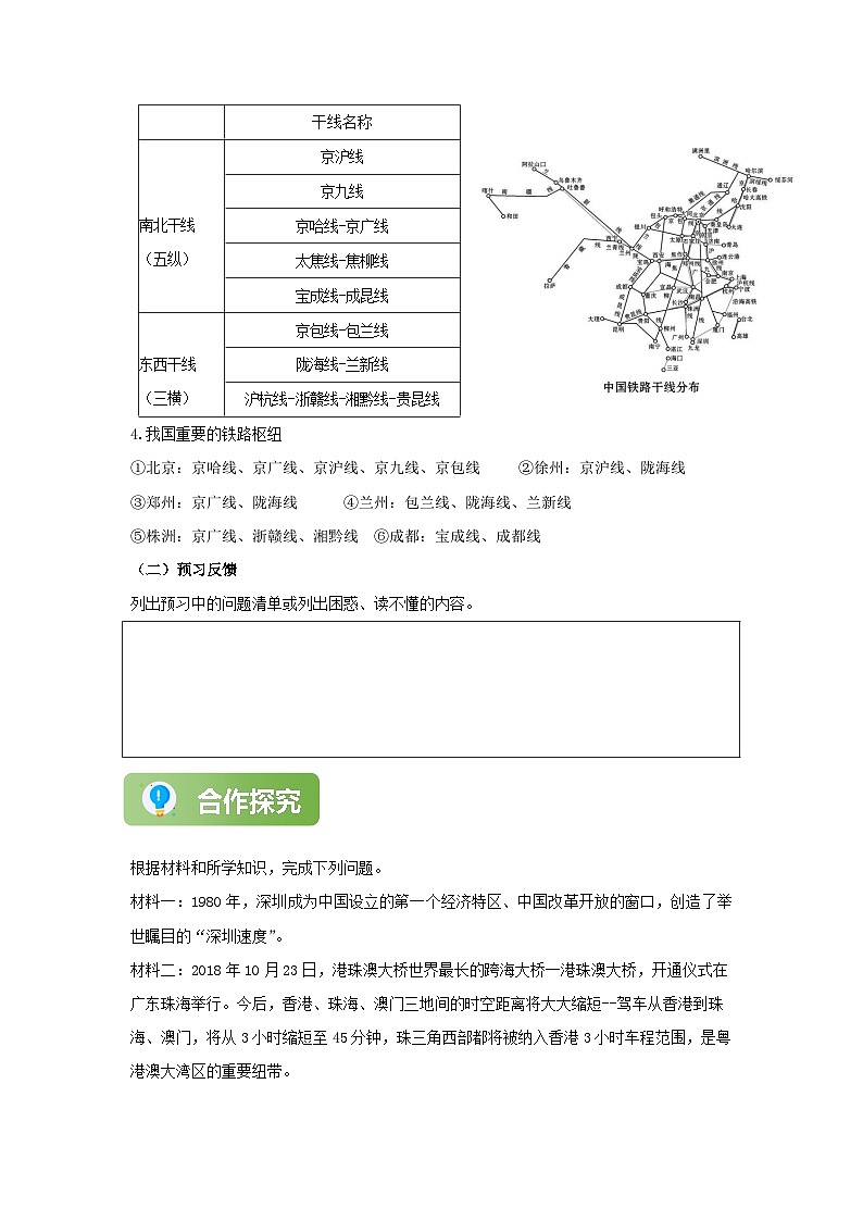 【精彩课堂】人教版八年级地理上册 第四章第一节 交通运输 同步探究学案(含解析)02