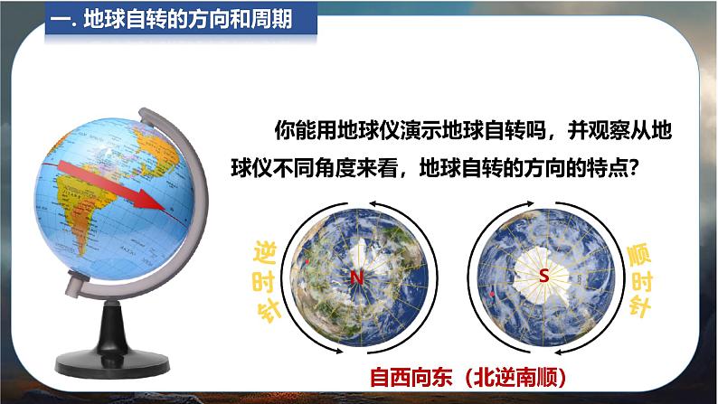 24秋七年级上册地理(星球)教学课件 2.第二章 地球的运动及其影响 2.第二节 地球的自转05