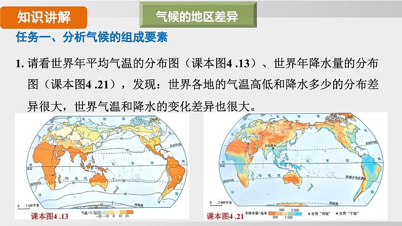 24秋新人教版地理七年级上册第四章 第四节 第一课时 气候的地区差异 世界气候类型的分布 公开课案例课件第5页