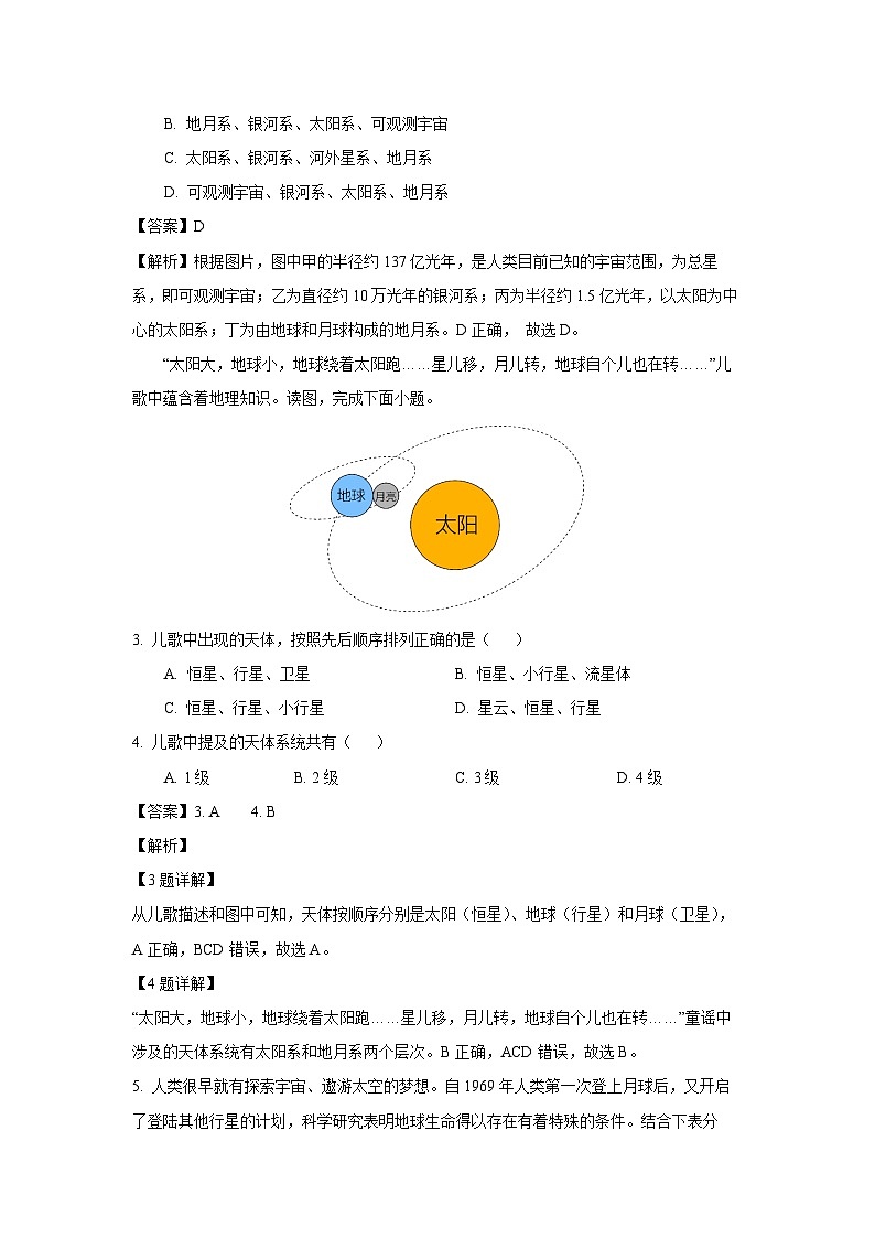 云南省昭通市昭阳区2024-2025学年七年级上学期10月月考地理试卷(解析版)第2页