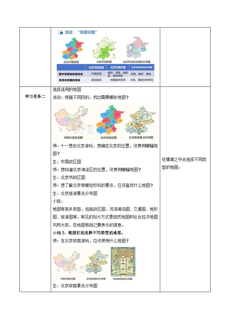 人教版(2024版)七年级地理上册2.3《地图的选择和应用》教学设计第3页