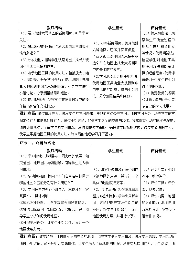 【核心素养】中图版七年级上册地理2.2地图(第1课时)(教学设计)02