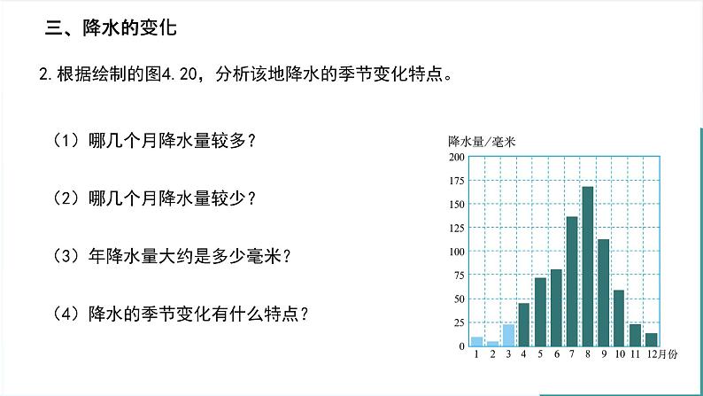 初中 地理 人教版(2024) 七年级上册(2024) 第四章第三节 降水的变化与分布 课件第7页