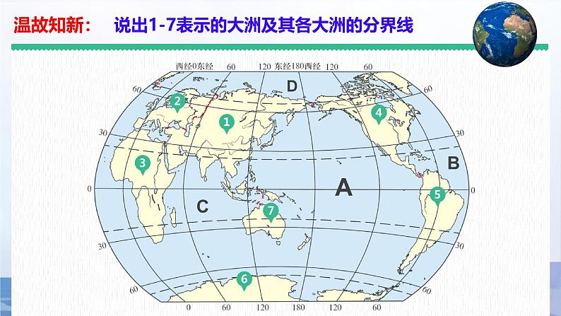 初中 地理 人教版(2024) 七年级上册(2024) 第三章 第一节 大洲和大洋 课件第1页