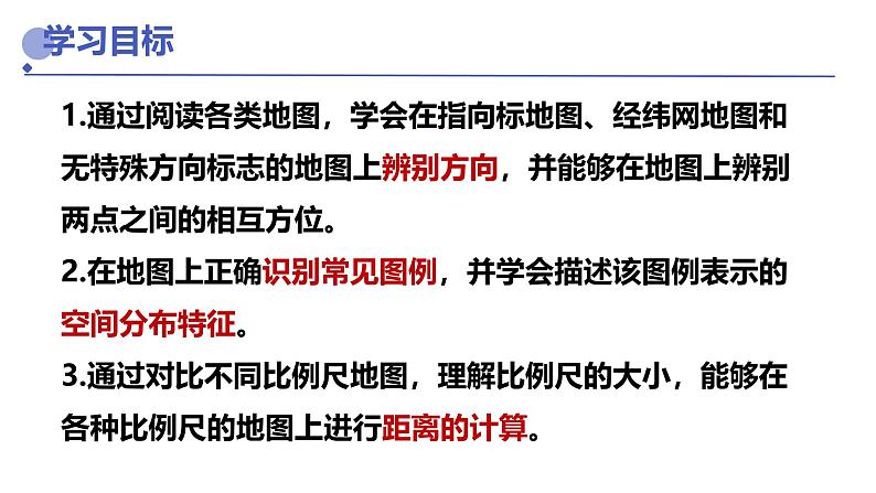 初中 地理 人教版(2024) 七年级上册(2024) 第二章第一节 地图的阅读 课件第2页