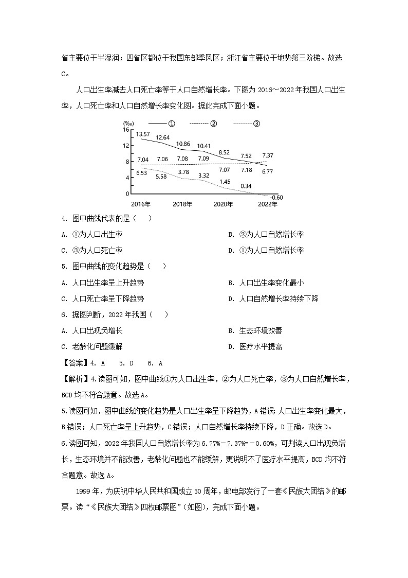 2023-2024学年山东省青岛市崂山区八年级(上)期中地理地理试卷(解析版)第2页
