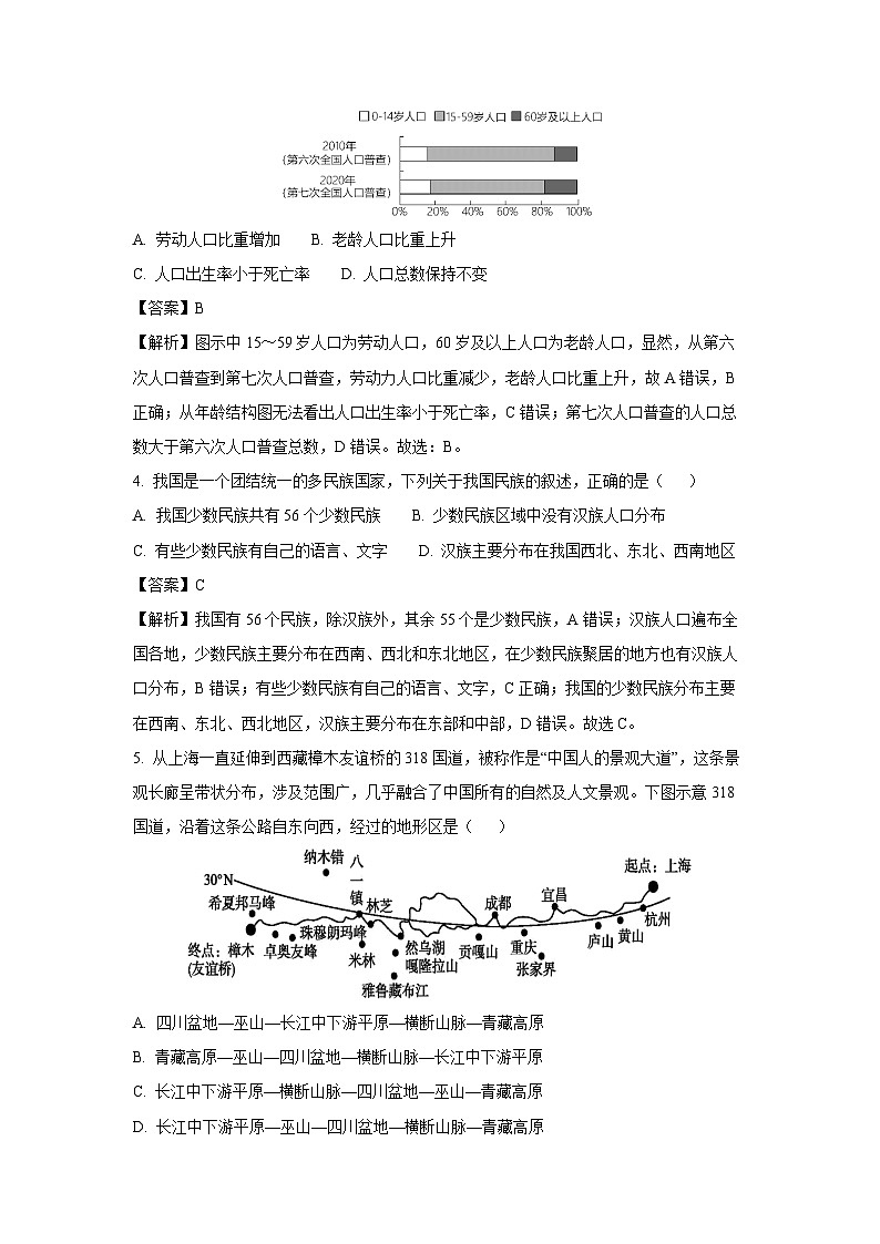 2023-2024学年山东省东营市东营区七年级(上)期中地理试卷(解析版)第2页