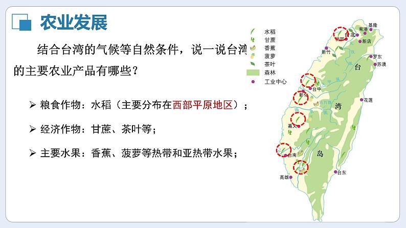 湘教版初中地理八年级下册8.2台湾省的地理环境与经济发展(第2课时) 课件07