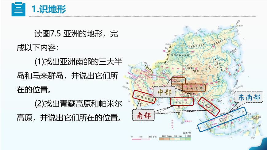 人教版七下 7.1《自然環(huán)境》 第2課時 地勢起伏大 長河眾多 課件第6頁