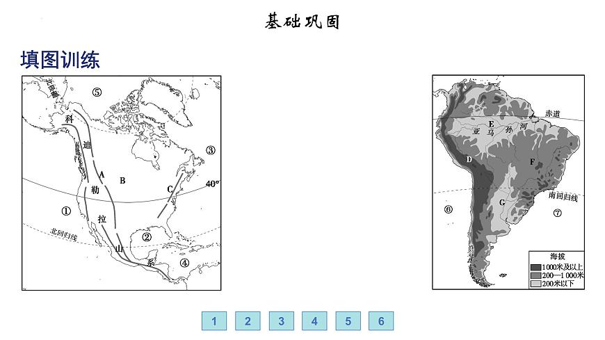 7.3 美洲——美洲的位置與地形 習(xí)題課件-七年級地理下學(xué)期湘教版（2024版）第2頁