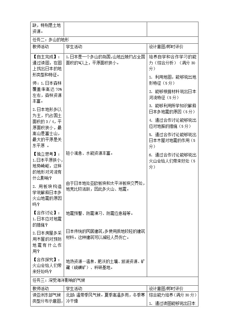 9.1日本(第1课时)教案第2页